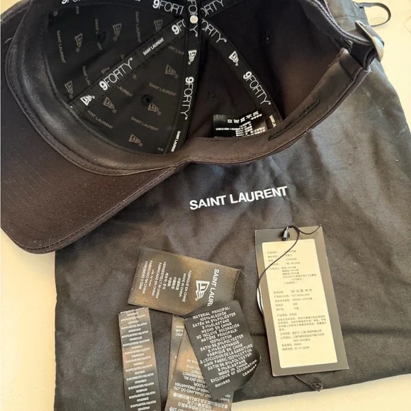 Saint Laurent YSL New Era Cassandra Cap in Canvas - Picture 3 of 7